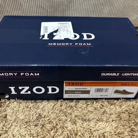 Izod Mens Seapoint Sneaker Loafer Slip On Shoe Size 10.5 Gray New - Picture 11 of 12